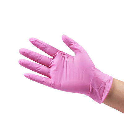 Eco Friendly Disposable Pink PVC Nitrile Safety Gloves Sustainable