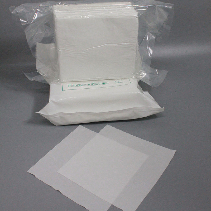 12*12inch 100pcs 175g Class 100 100% Polyester Lowest Particles Cleanroom Wiper For Electronics Industry
