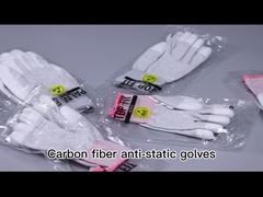 린트 무료 ESD는 저항하는 글러브를 13gsm 전도성 탄소 섬유 PU 손바닥끼워맞춤으로 잘라주었습니다